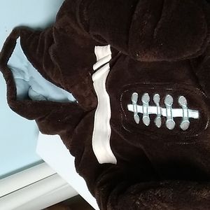 Hooded winter boy football outerware